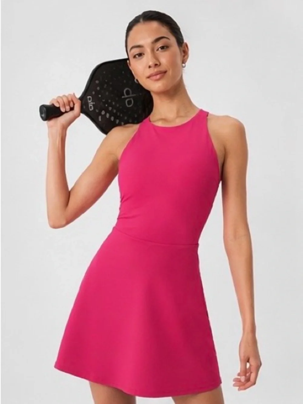 ALO Yoga Women's Hot Pink Racerback Tennis Dress 🧘🏻‍♀️